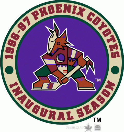 Phoenix Coyotes 1997 Anniversary Logo iron on transfers for fabric version 2